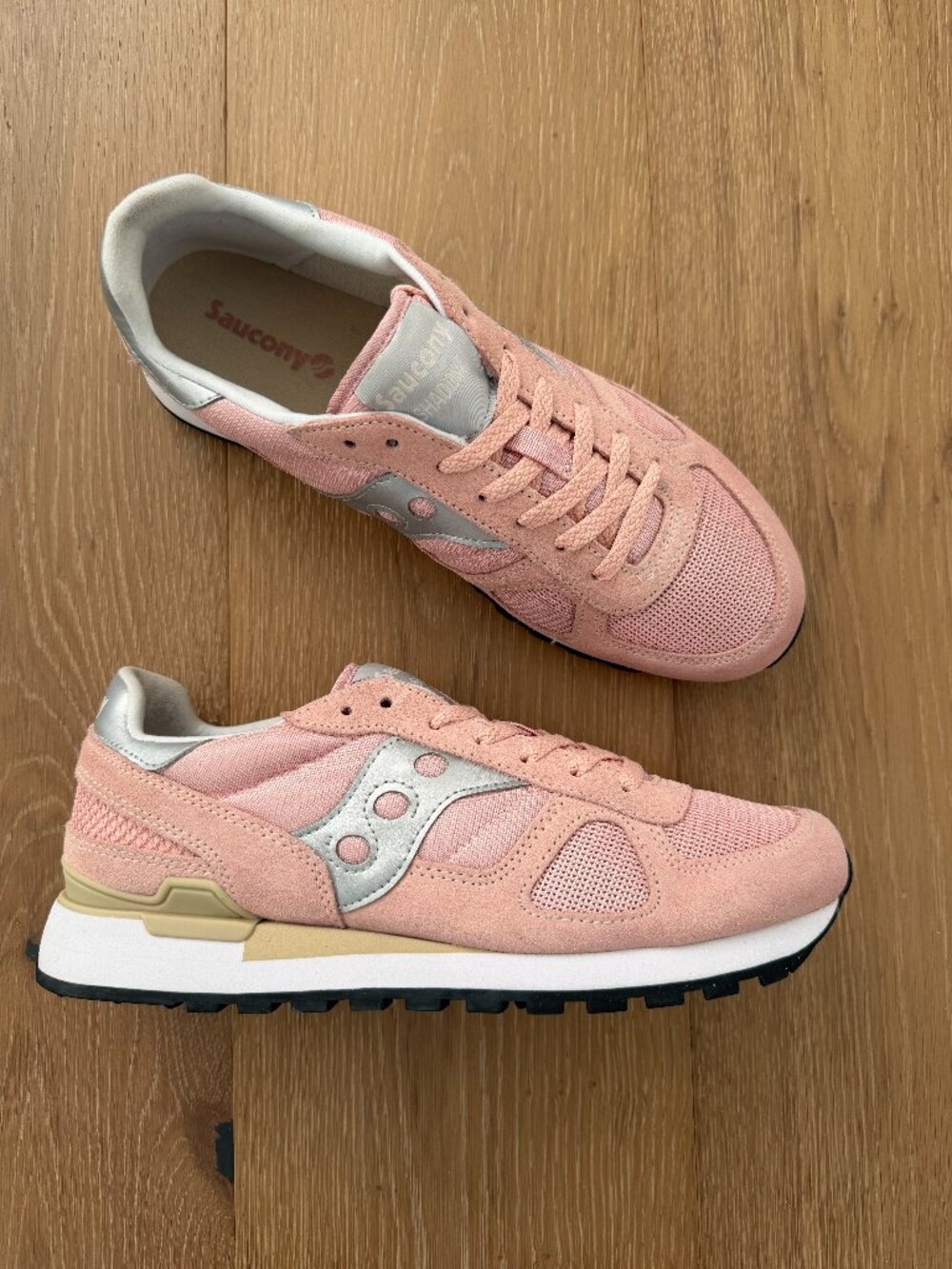 Saucony Shoes Women 11 Shadow Original Pale Pink Silver S1108-810 Suede Sneakers